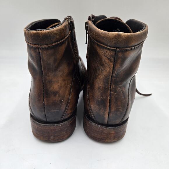 Freebird Distressed Combat Motorcycle Ace Brown Leather Boots Men\'s Sz 9 main image 9